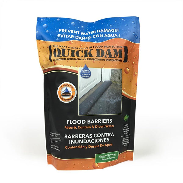 Quick Dam QD65-2 5' Barrier Water Flood Dam Bags, 26 Pack, Black