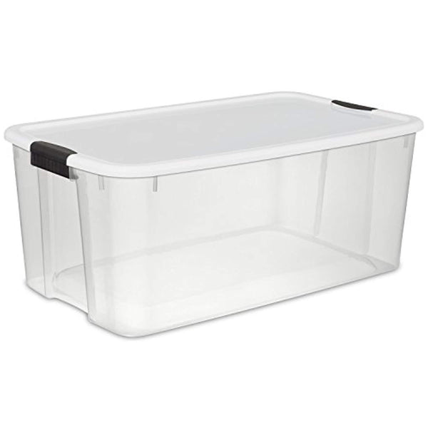 Sterilite View Latch Box, Clear, 110 Quart Capacity