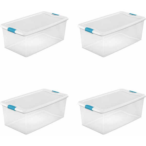 Sterilite 64 Quart Latching Plastic Storage Box Containers