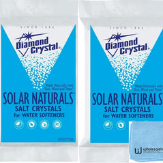 DIAMOND CRYSTAL SOLAR NATURALS WATER SOFTENER SALT 50Lbs. 2-PACK WITH WHOLESALEHOME CLOTH