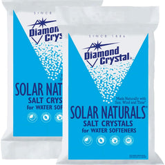 DIAMOND CRYSTAL SOLAR NATURALS WATER SOFTENER SALT 50 Lbs 2-PACK