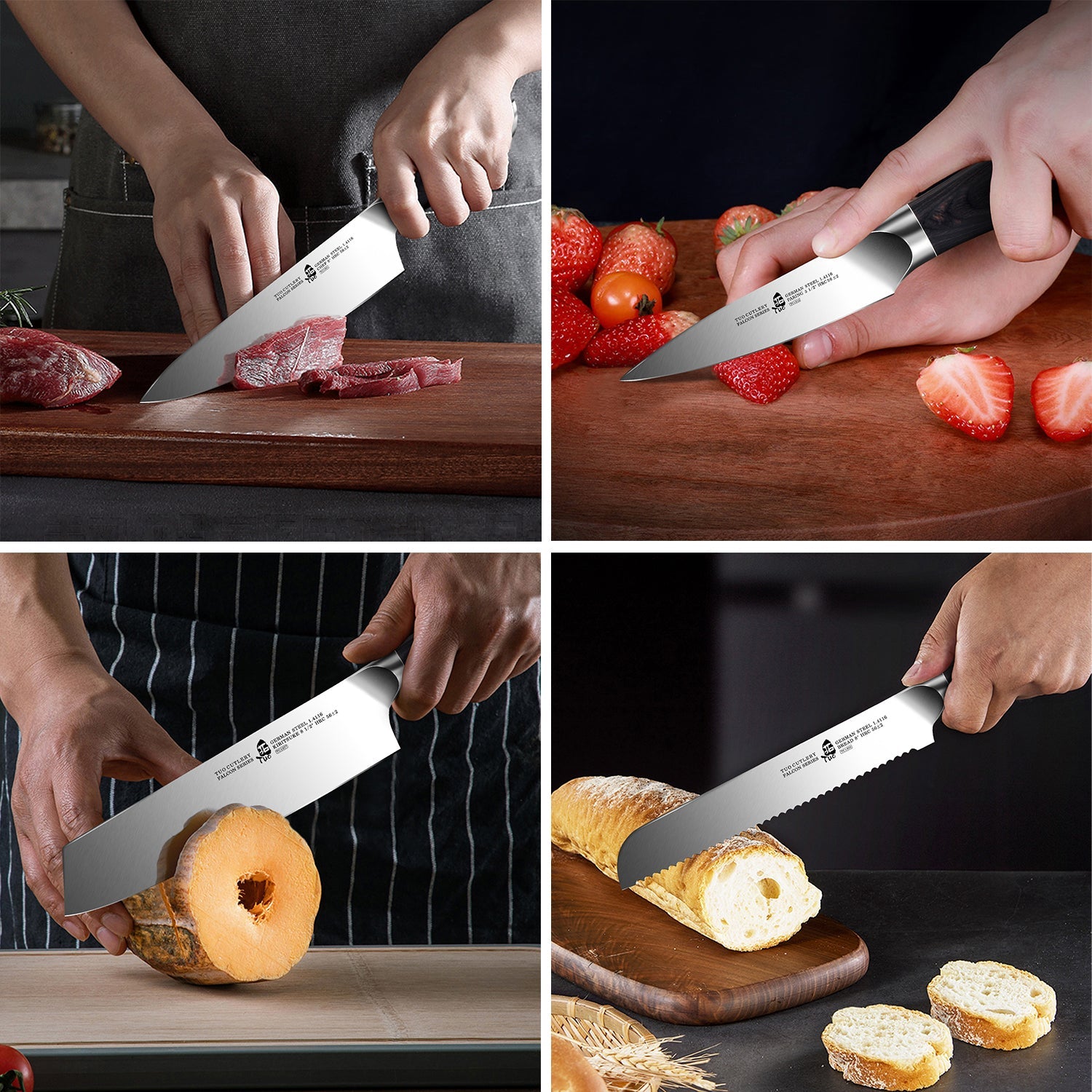 Tuo Pcs Kitchen Knives Set