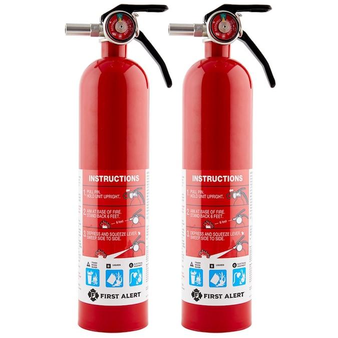 First Alert Multipurpose Rechargeable Home Fire Extinguisher, Red, 2.5 lb