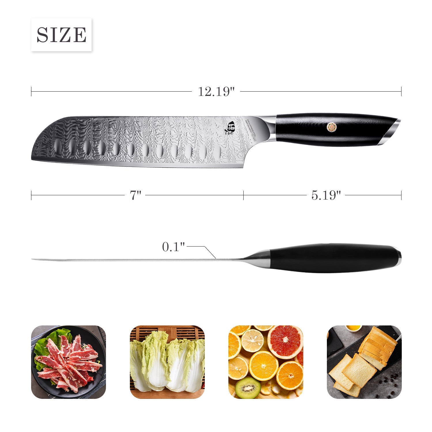 TUO 7 inch Santoku Knife, Japanese Chef Knife Vegetable Meat