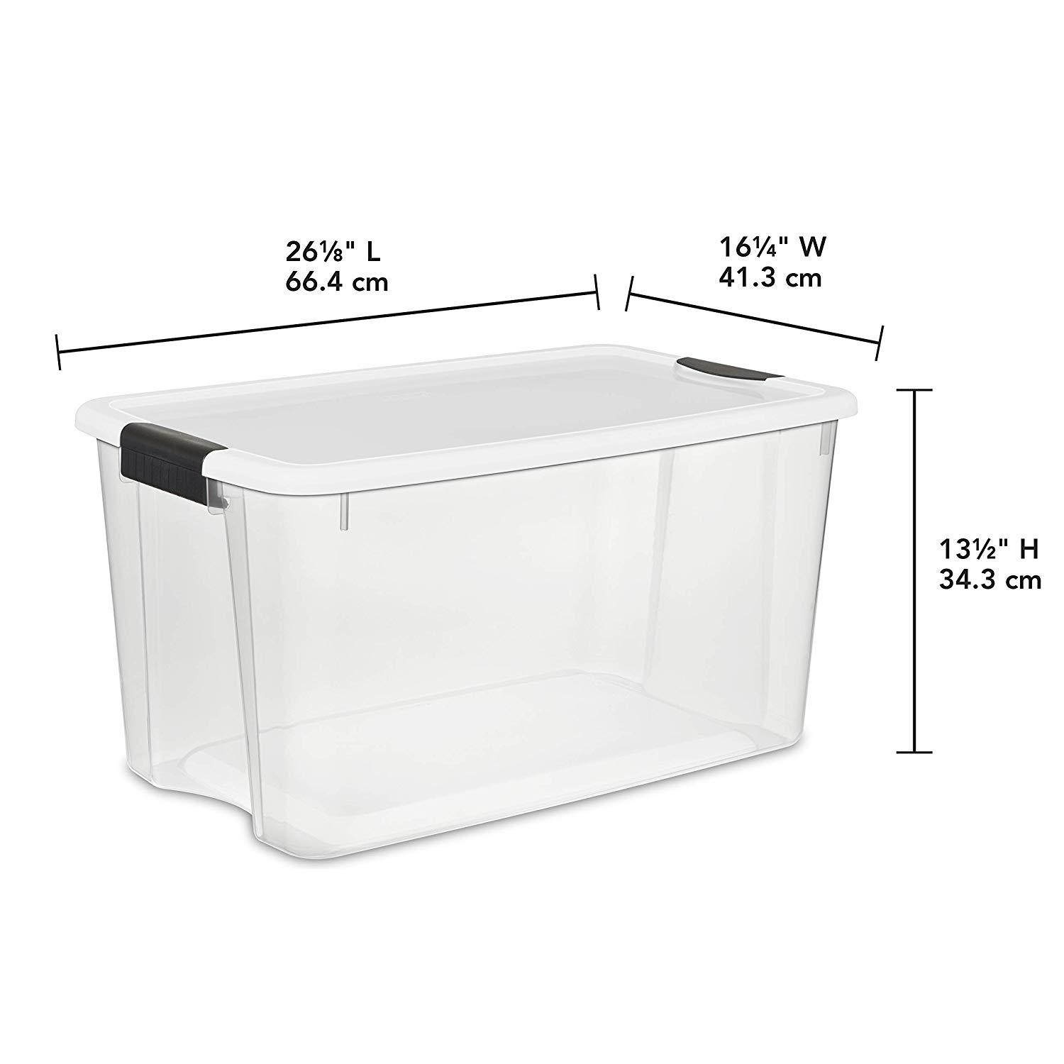 Sterilite Latched Storage Box, Blue, 66-Qt., Must Order in Quantities of 4