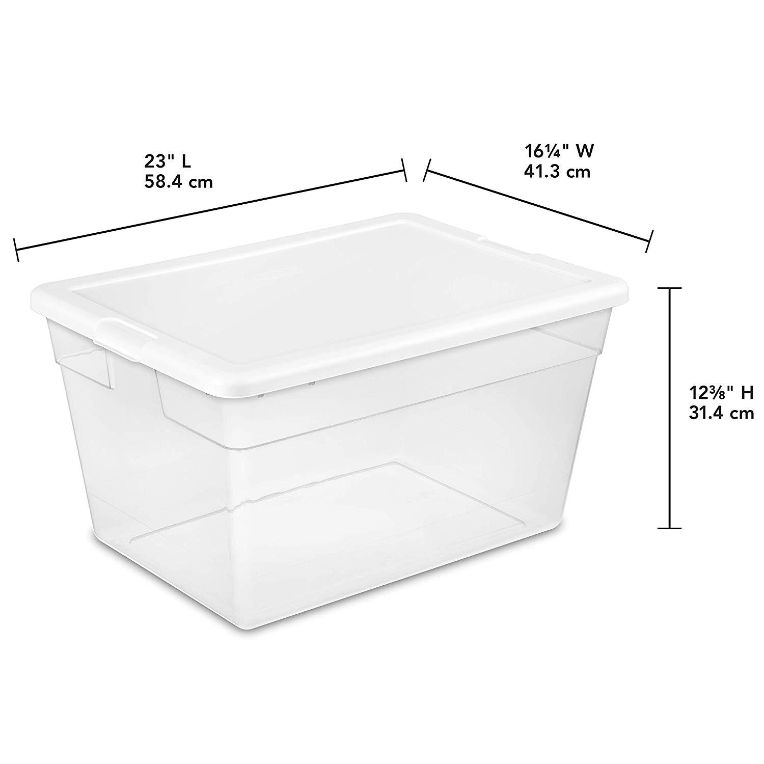 Sterilite Stackable 56 Quart Storage Tote Organizing Home And