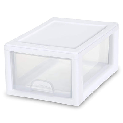 Sterilite 8 In. x 6 In. x 12 In. 6 Quart White Stackable Storage Drawer