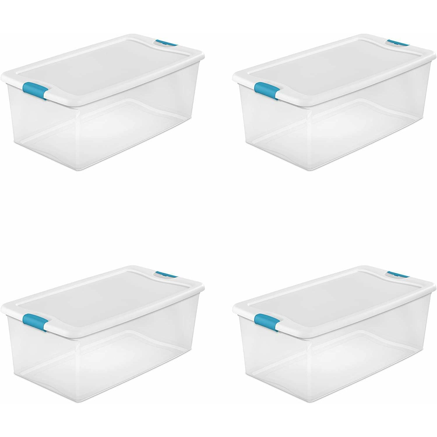 Sterilite 106-Quart Latching Storage Box (4-Pack) & 64-Quart