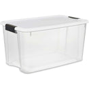 Sterilite 19889804 70 Quart/66 Liter Ultra Latch Box, Clear Lid 4-Pack ...