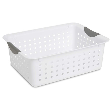 Sterilite 16248006 Medium Ultra Basket, White Basket w/ Titanium ...