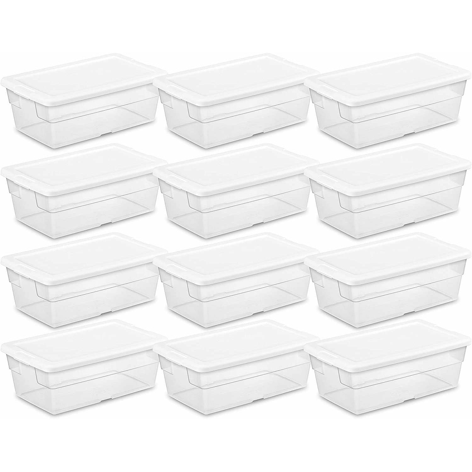 Sterilite Corporation 6-Pack Medium 4.5-Gallons (18-Quart) Clear Tote with  Latching Lid in the Plastic Storage Containers department at