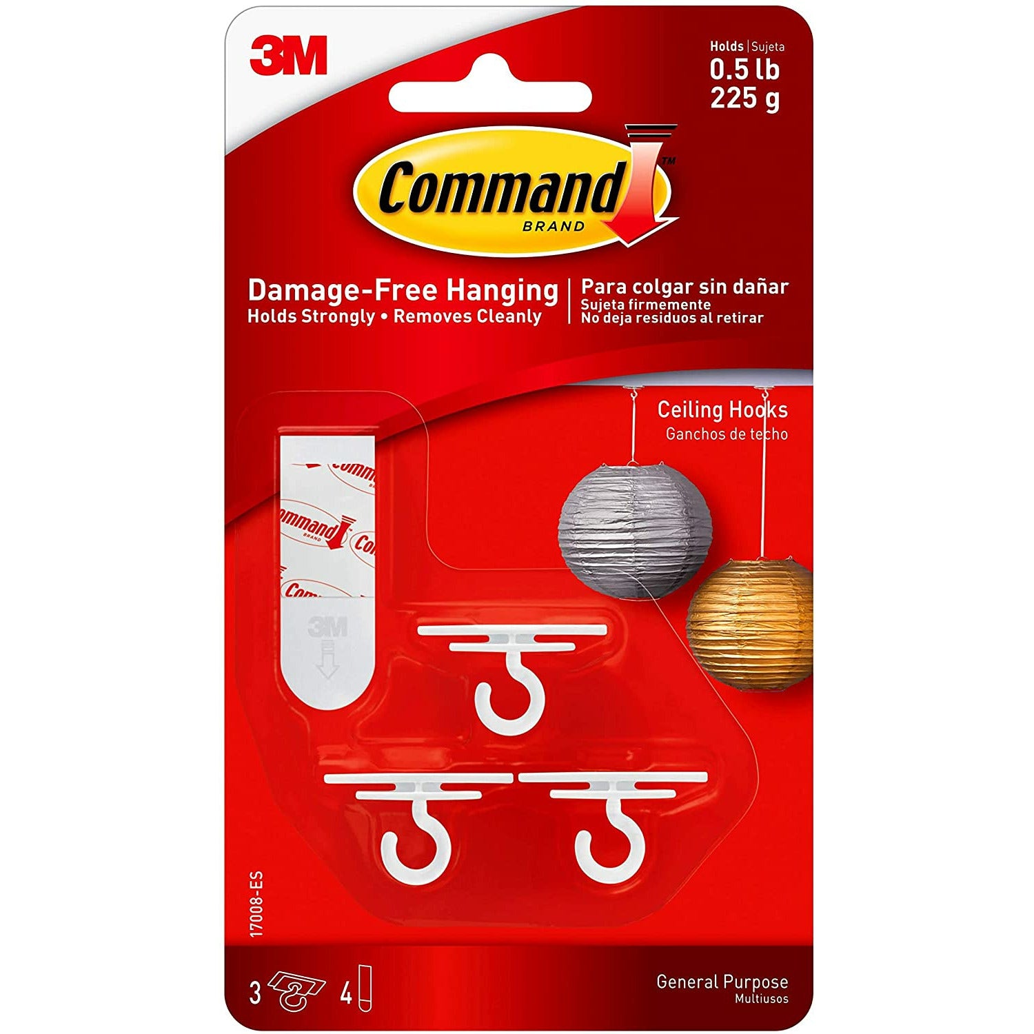3M Command - 17008-ES - Ceiling Hooks– Wholesale Home