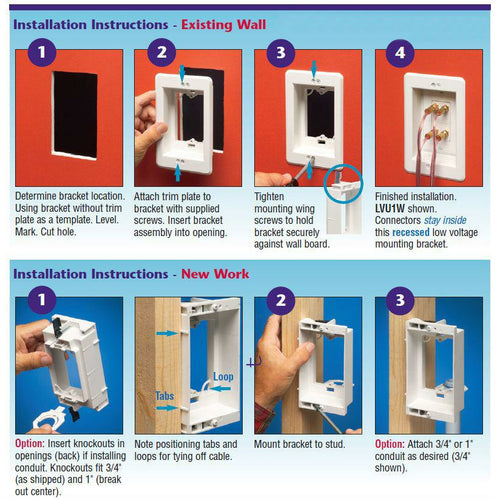 Low Voltage Mounting Bracket Template