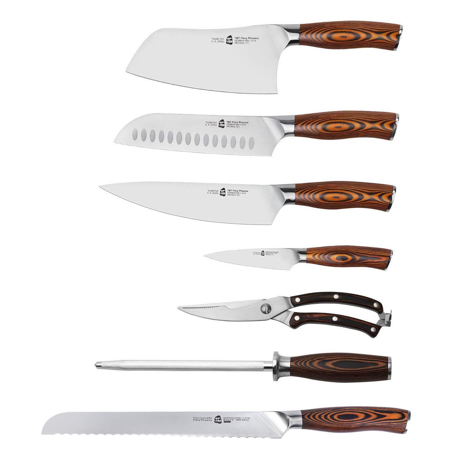 TUO Catlery - TC0714 - Japanese Kitchen - Chef Knife Set 8pcs