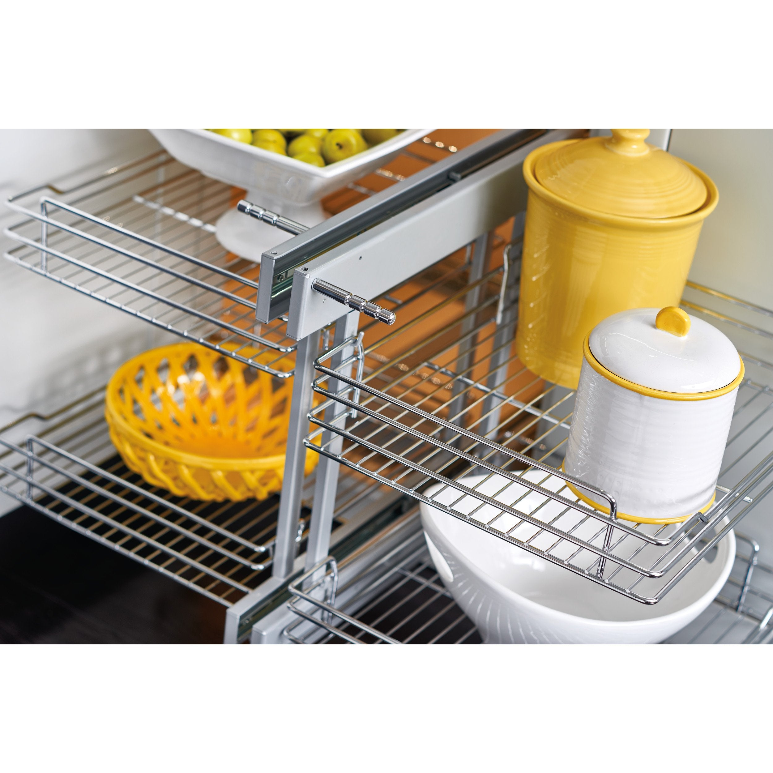Rev-A-Shelf 15 in. Blind Corner Cabinet Pull-Out Chrome 2-Tier